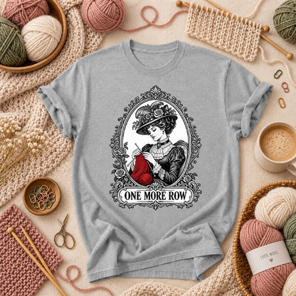 One More Row Victorian Knitter T-Shirt - Athletic Heather