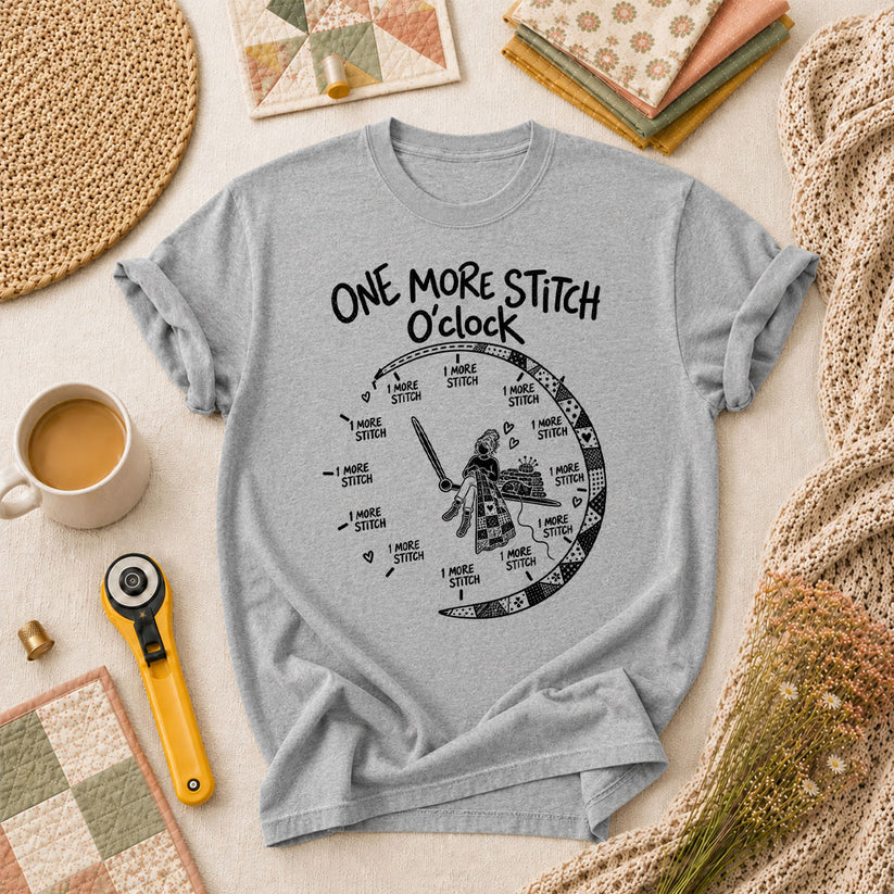 One More Stitch O'clock Warrior T-Shirt - Athletic Heather