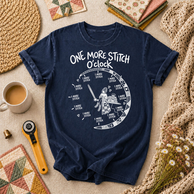 One More Stitch O'clock Warrior T-Shirt - Navy