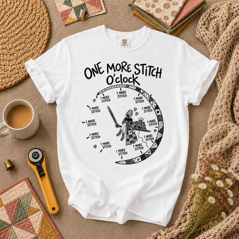 One More Stitch O'clock Warrior T-Shirt - White