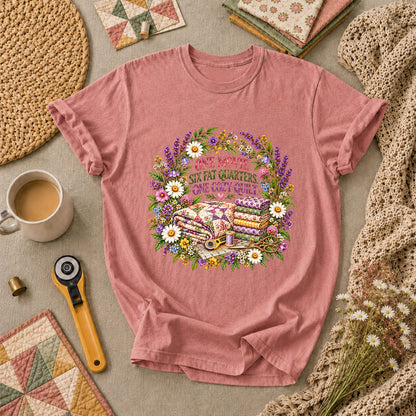 One Movie Six Fat Quarters One Cozy Quilt T-Shirt - Heather Mauve