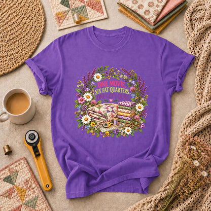 One Movie Six Fat Quarters One Cozy Quilt T-Shirt - Heather Team Purple