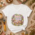 One Movie Six Fat Quarters One Cozy Quilt Women's V-Neck