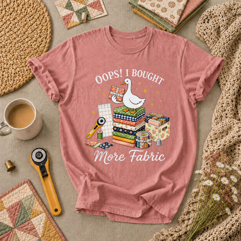 Oops I Bought More Fabric Duck T-Shirt - Heather Mauve