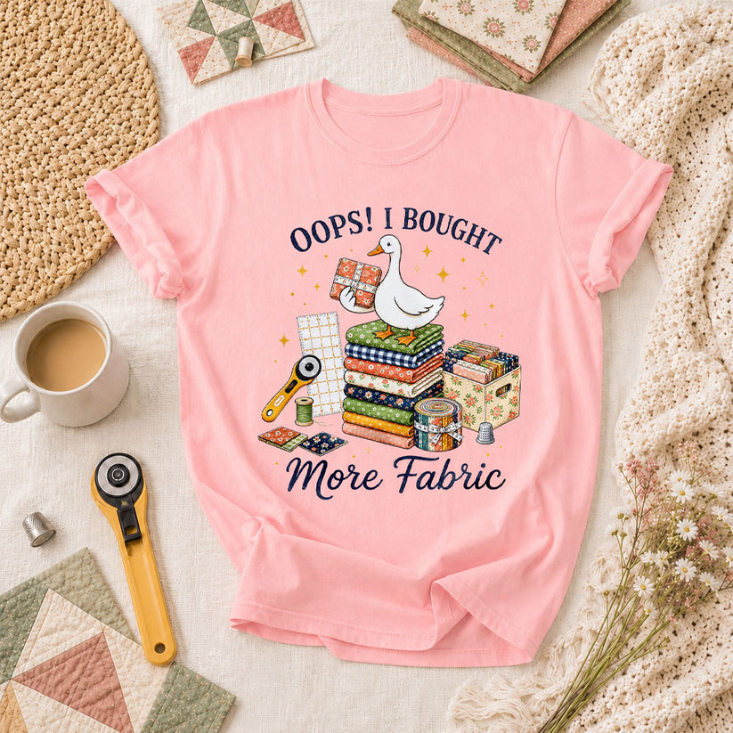 Oops I Bought More Fabric Duck T-Shirt - Pink