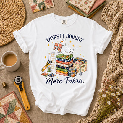 Oops I Bought More Fabric Duck T-Shirt - White