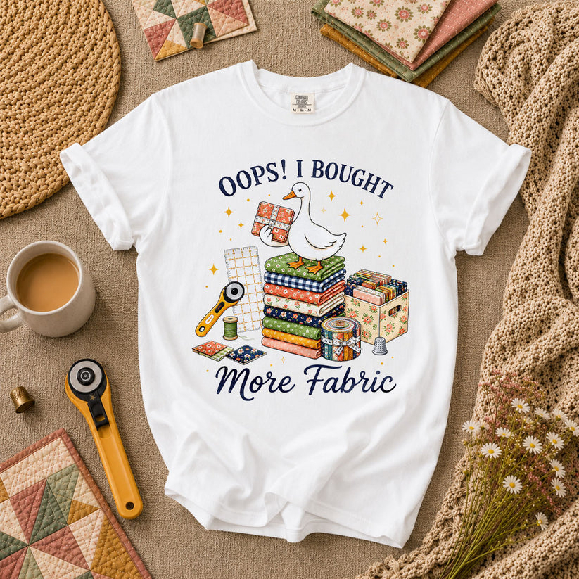 Oops I Bought More Fabric Duck T-Shirt - White