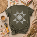 Ornate Quilt Star Block Vintage T-Shirt