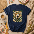 Patchwork Bear Face Geometric Quilt T-Shirt
