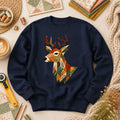 Patchwork Fall Deer Head Long Sleeve