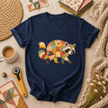 Patchwork Fall Raccoon T-Shirt