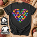 Patchwork Hearts Heart Shape T-Shirt