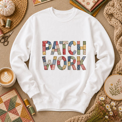 Patchwork Long Sleeve - White