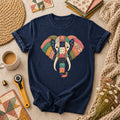 Patchwork Quilt Elephant Head T-Shirt