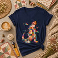 Patchwork Quilt Godzilla With Helicopters Women's V-Neck