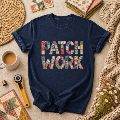 Patchwork T-Shirt - Navy