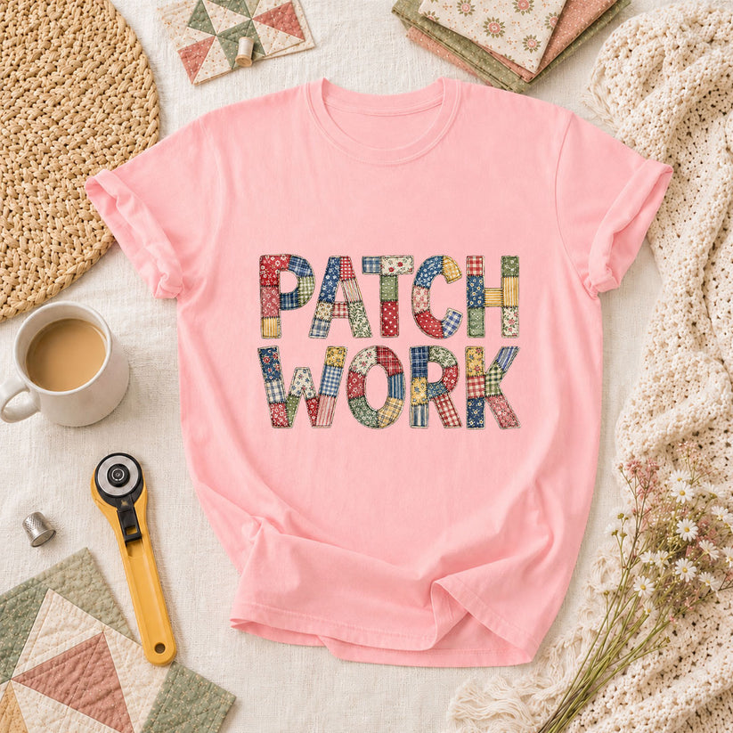 Patchwork T-Shirt - Pink