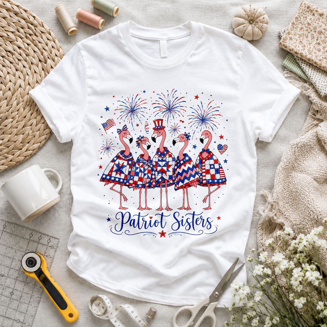 Patriot Sisters Flamingos Quilted Outfits - Pink view 6
