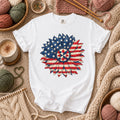 Patriotic Americana Quilted Sunflower T-Shirt