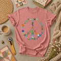 Peace Sign Colorful Quilt Blocks T-Shirt