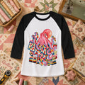 Pink Octopus Quilting Patchwork Raglan Sleeve