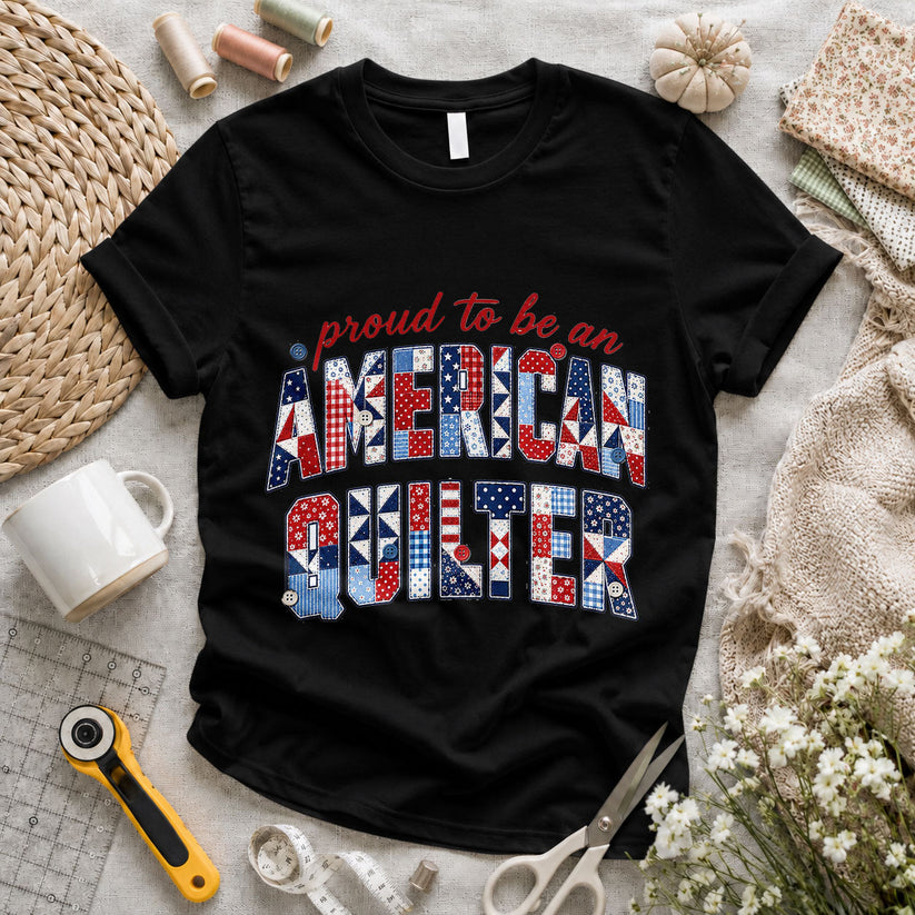 Proud to be an American Quilter Patchwork - Pink view 4