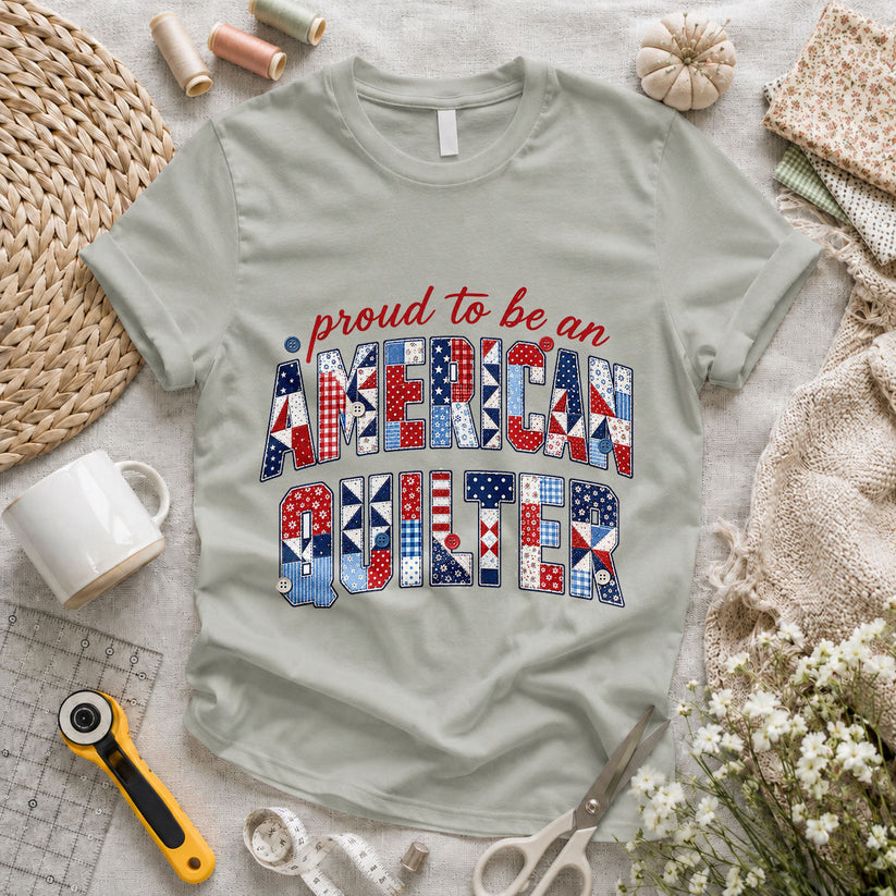 Proud to be an American Quilter Patchwork - Pink view 5