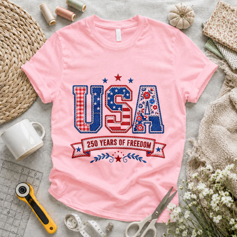 Proudly Binding Our Country USA Map Quilted - Pink flatlay