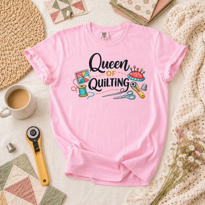 Queen Of Quilting Crown T-Shirt - Blossom