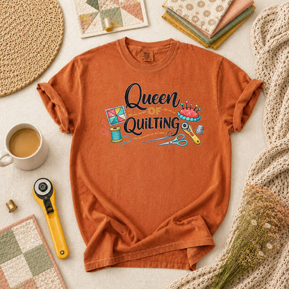Queen Of Quilting Crown T-Shirt - Yam