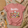 Quilt Life Cozy Sewing Machine Patchwork T-Shirt