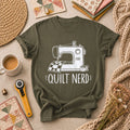 Quilt Nerd Vintage Sewing Machine Funny T-Shirt