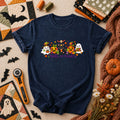 Quilt Or Treat Ghost Pumpkin Cat T-Shirt