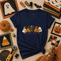 Quilt Or Treat Ghost Pumpkin Cat Women's V-Neck