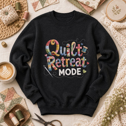 Quilt Retreat Mode Long Sleeve - Black