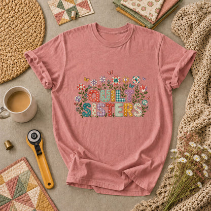 Quilt Sisters T-Shirt - Heather Mauve