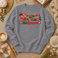 Quilt The Season Patchwork Holly And Poinsettias Sweatshirt