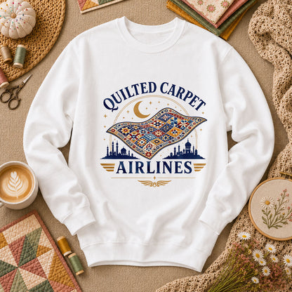 Quilted Carpet Airlines Long Sleeve - White