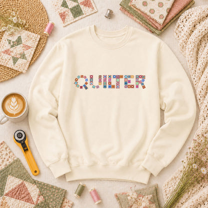 Quilter Cross Stitch Long Sleeve - Natural