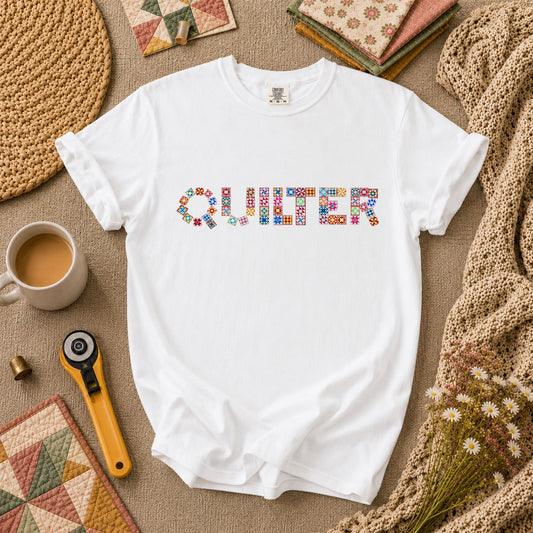 Quilter Cross Stitch T-Shirt - White