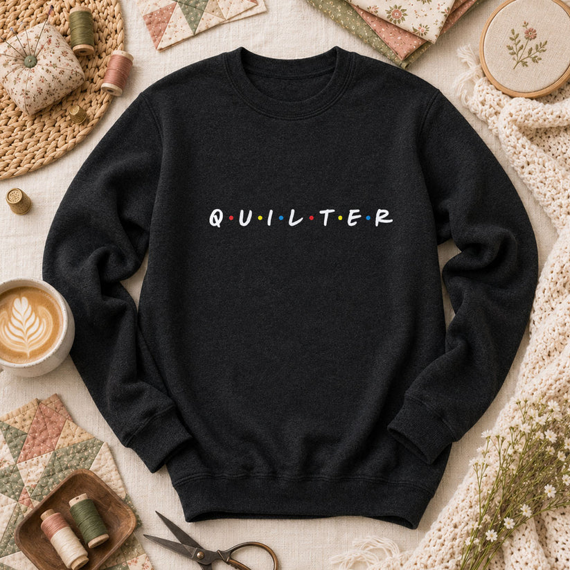 Quilter Friends Long Sleeve - Black