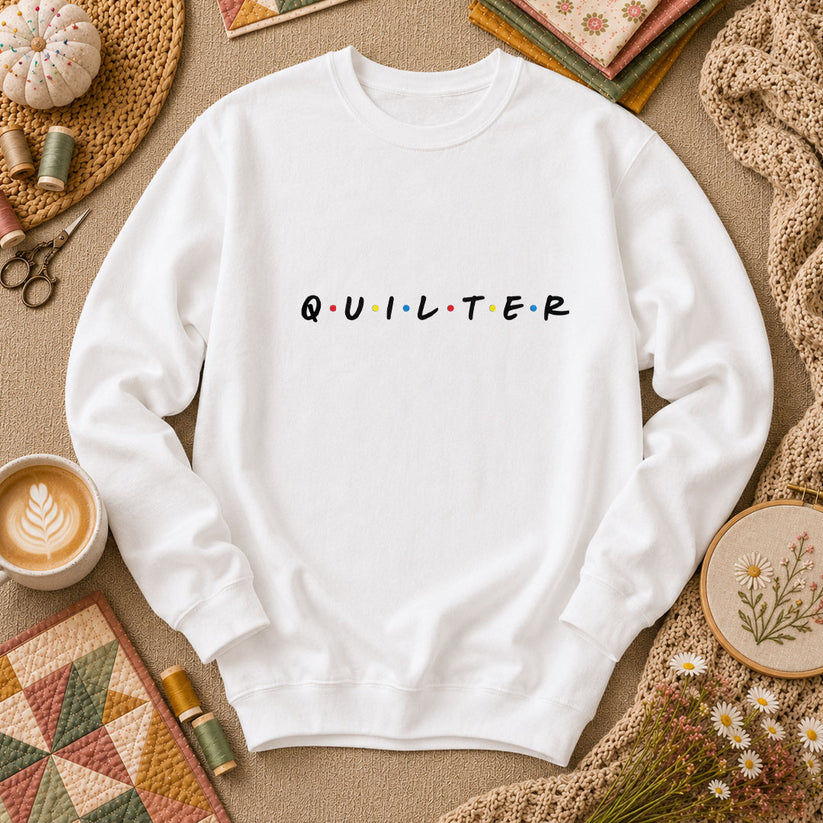 Quilter Friends Long Sleeve - White