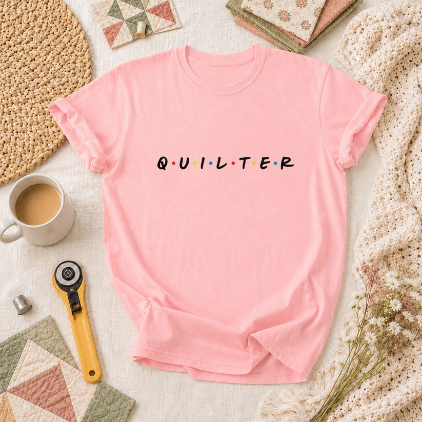 Quilter Friends T-Shirt - Pink