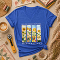 Quilter Turns Scraps Into Masterpieces Sunflowers Women's V-Neck