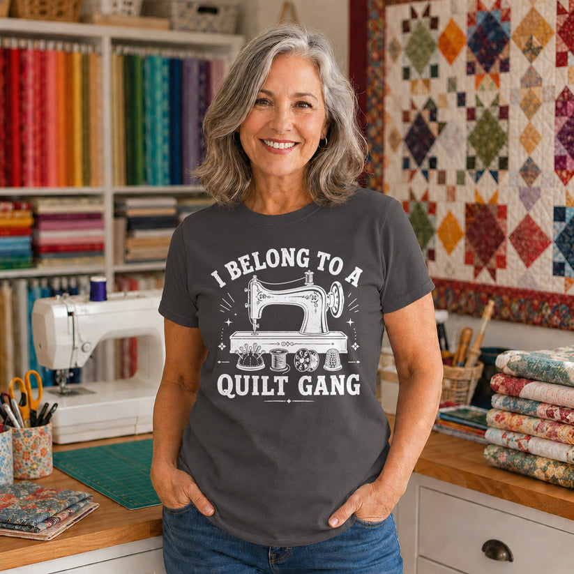 I Belong To A Quilt Gang T-shirt