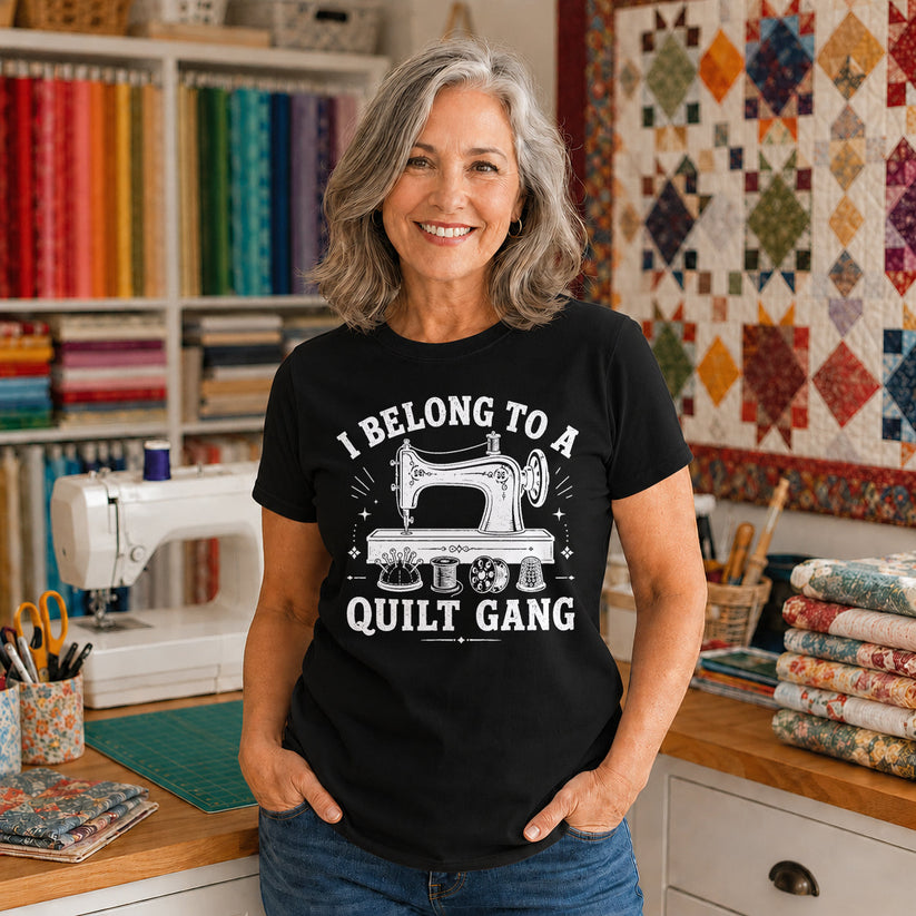 I Belong To A Quilt Gang T-shirt