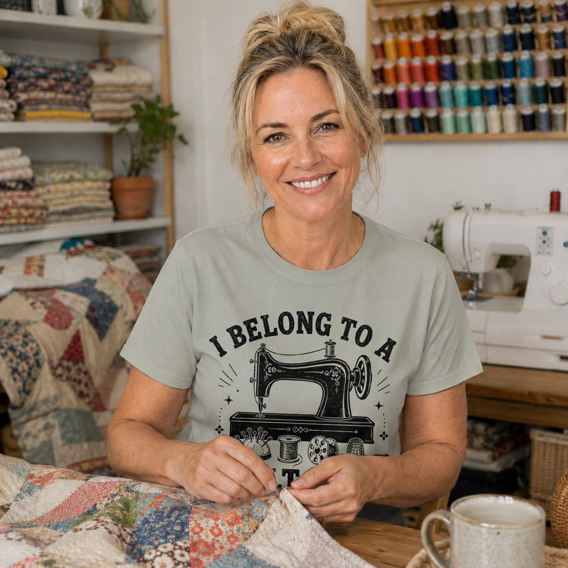 I Belong To A Quilt Gang T-shirt