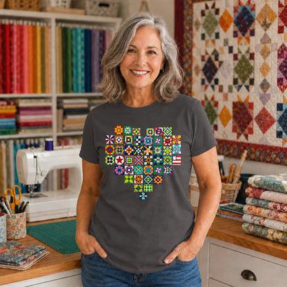 Quilt Block Heart T-shirt