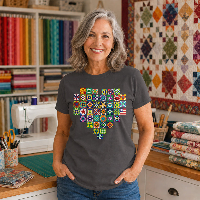 Quilt Block Heart T-shirt