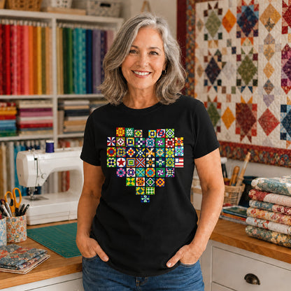 Quilt Block Heart T-shirt